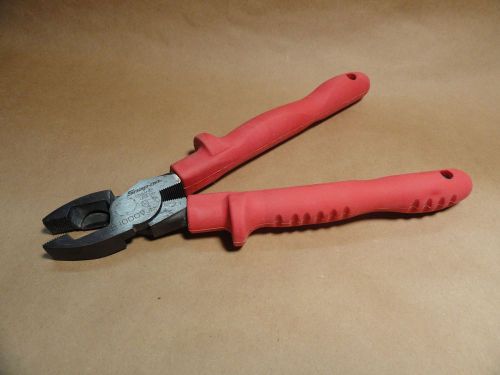 Snap-on red lineman`s pliers, non-conductive composite 10&#034; 1000v, c59ahlp, usa for sale