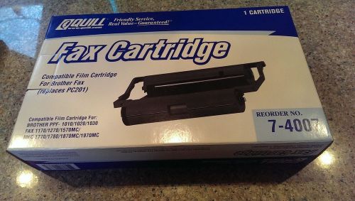 BRAND NEW QUILL BROTHER COMPATIBLE FAX FILM CARTRIDGE PC201 1010/1020/1030