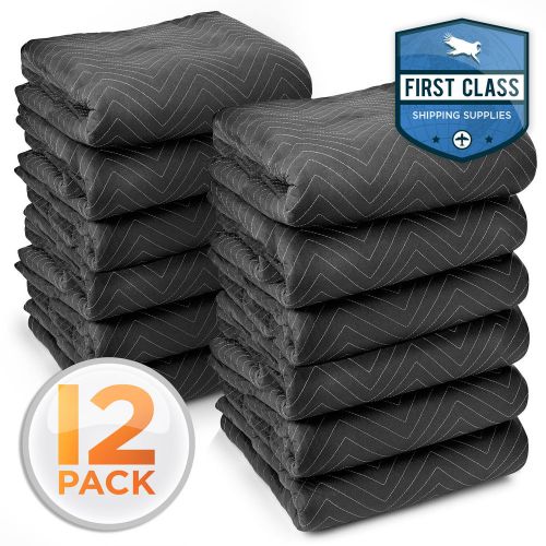 Ultra Thick Pro Moving Blankets Furniture Pads 12 Pack 72&#034; x 80&#034; 65 lbs/Dozen