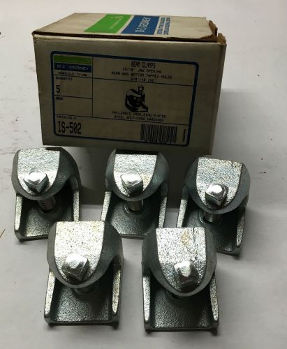 OZ Gedney IS-502 2&#034; Insulator Supports - Beam Clamps - 15/16&#034; Jaw Opening Qty. 5
