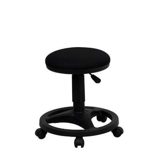 Flash furniture wl-905dg-gg black ergonomic stool with foot ring, ergonomic for sale