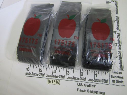 3 BAGS OF 100 1.75&#034; X 1.75&#034; 2 MILL PLASTIC ZIP SEAL BAGS ALL 3 BLACK CLEAR NEW