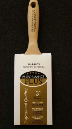Performance Plus HD 3&#034; Professional Pure White China Bristle PaintBrush 3 inch