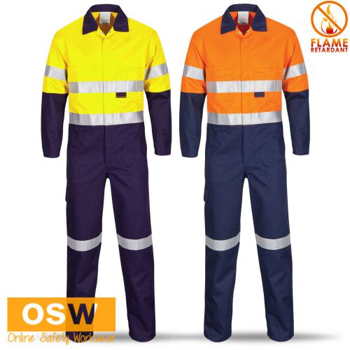 Hi vis flame retardant welding welders two tone 3m f/r tape work coveralls for sale