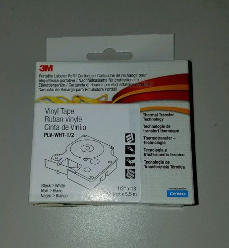 NEW 3M Portable Labeler Refill Cartridge plv-wht-1/2