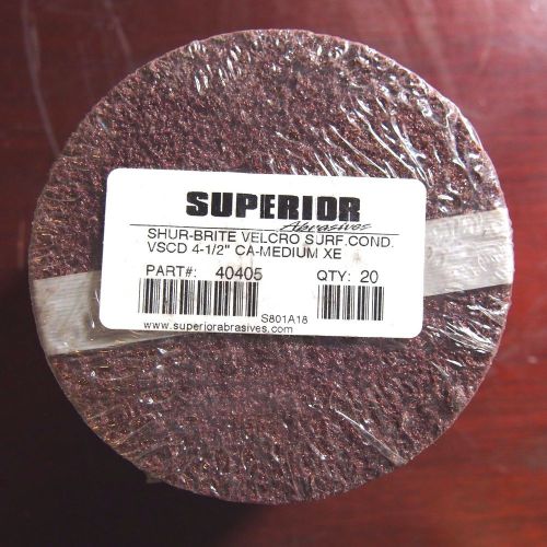 Superior Abrasives 40405 Shur-Brite XE High Strength Discs, 4-1/2&#034;, Qty 20,(JS2R