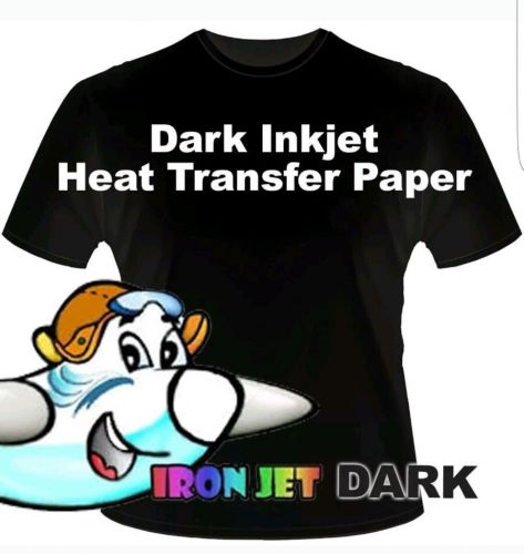 *Best InkJet Iron-On Heat Transfer Paper -  Dark fabric  -10 Sheets - 8.5&#034; x 11&#034;