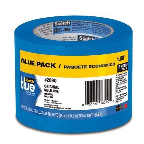 Scotch Blue Painter&#039;s Tape 2 Roll Value Pack 1.88&#034; x 60 YD
