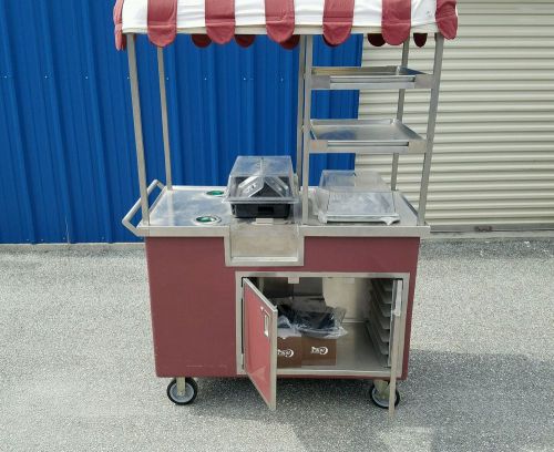 Coffee cater coffee cart/pastry cart stainless steel with drain.
