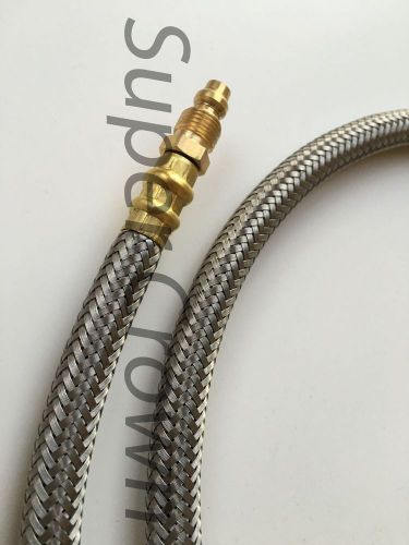 High pressure flexible stainless mesh surround lube hose bijur 6mm x 66.9&#034; showa for sale