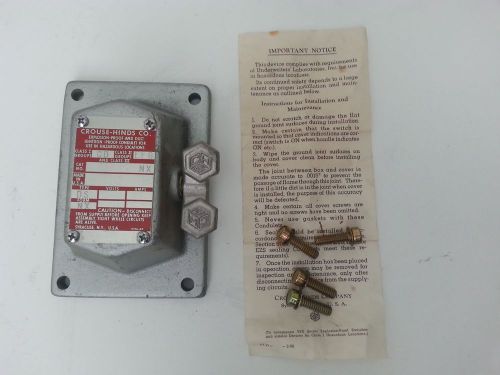 Vintage crouse hinds explosion proof switch for sale