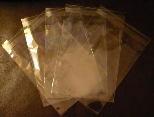 100 6&#034; X 5&#034; Crystal Clear Sealable OPP Plastic Bags with 1.75&#034; Flap 4 Mil Thick
