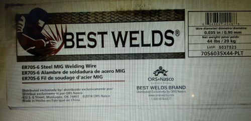 Best welds .035 er70s-6 mig wire 44lb. spool  ** pallet** free shipping!! for sale