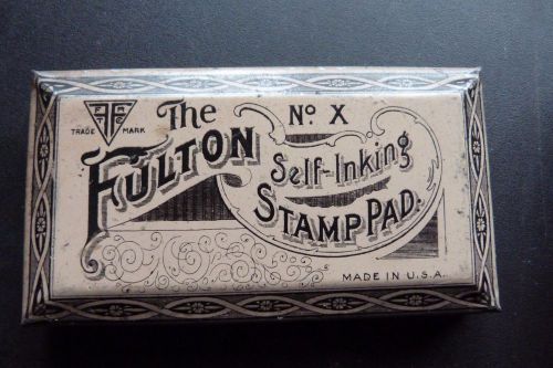 VINTAGE THE FULTON SELF-INKING STAMP PAD NO. X