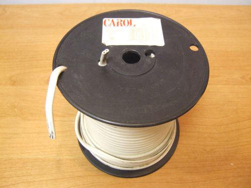 Roll carol 18/2 white wire cable lamp fixture cord gauge awg light speaker 250 for sale