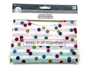 Me &amp; My Big Ideas Happy Planner Adhesive Pockets Folders, Planners 3 Pack
