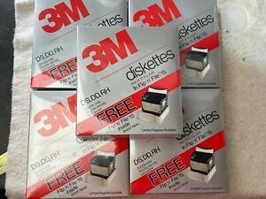 3M 5.25 DS,DD,RH Disks 5 Boxes of 10 with Flip Case NIB Sealed
