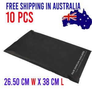 Large Black Compostable Mailer Mailing Bags Satchels 10 pcs Strong Durable