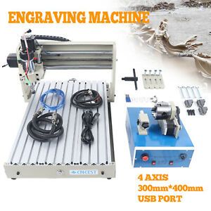 USB 4AXIS 400W CNC 3040 ROUTER ENGRAVER WOODWORKING MILLING DRILLING MACHINE