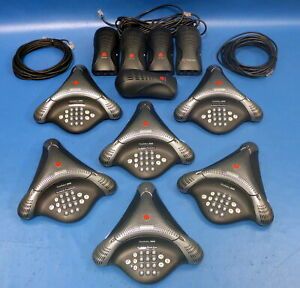 Lot of 4x Polycom VoiceStation 300 &amp; 1x VoiceStation 500 w/ 5x Wall Modules