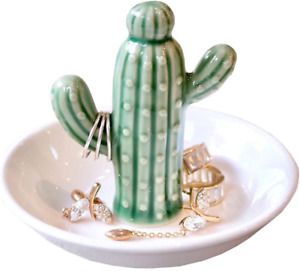 PUDDING CABIN Mothers Day Gift - Cactus Ring Holder for Women Gift - Decorative