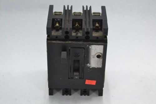 Westinghouse 70a amp trip molded case 3p pole circuit breaker b353388 for sale