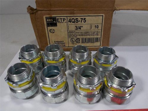 Lot of 8 3/4&#039;&#039; liquid tight conduit connector 4qs-75 for sale