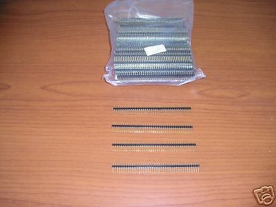 LOT OF 500 Pin Headers 0.1&#034; Center Single Raw 40 Pins