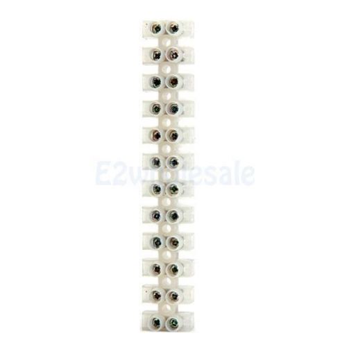 10pcs 10A 380V Wire Connector Dual Row 12-pole Barrier Terminal Block Dia. 4mm