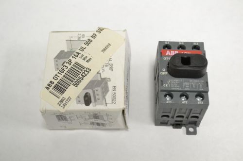 New abb ot16f3 non-fusible 16a 600v-ac 3p disconnect switch b223476 for sale