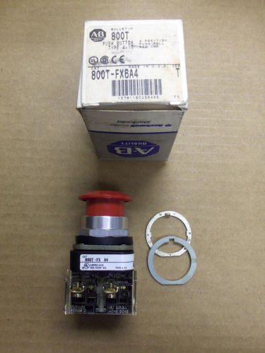 New AB Allen Bradley 800T-FX6A4 2 Position Push-Pull Red Cap Pushbutton 800T-FX
