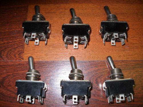 Lot of 6  Necon  6-Pin DPDT ON-ON Toggle Switches  6A 120 VAC /  3A 240 VAC