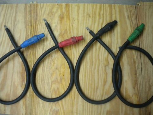 3 Phase with Ground surplus female connectot 4/0 cable with ends