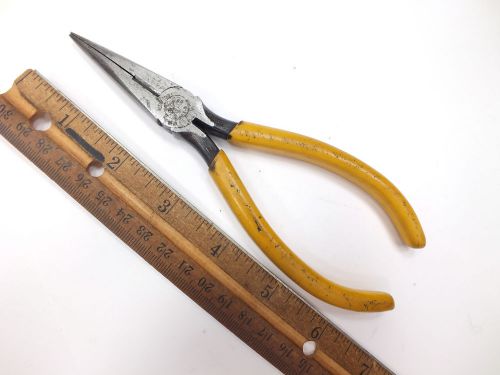 KLEIN TOOLS 6&#034; LONG NEEDLE NOSE PLIERS SIDE CUTTING D203-6 - USA MADE STANDARD