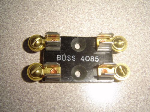 Buss 4085 Dual Fuse Block Holder, 4 Terminal Screws 1/4&#034; x 1-1/4&#034; for 3AG fuses