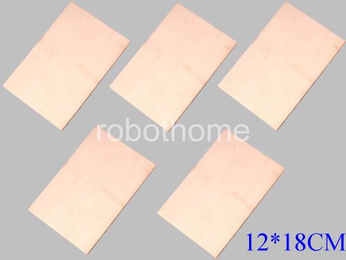 5PCS Single PCB Stable 12x18CM Copper Clad Laminate Board FR1 1.5MM 12*18cm