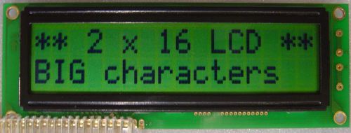 2x16 LCD HD44780 display ***BIG characters***