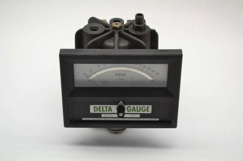 Delta 130 differential 0-15psi 1/4 in npt pressure diaphragm gauge b401946 for sale