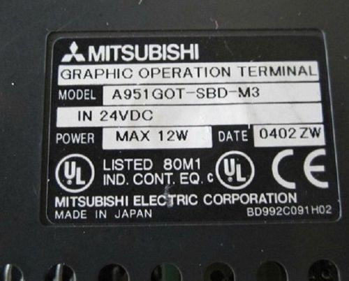 Mitsubishi touch screen A951GOT-SBD-M3