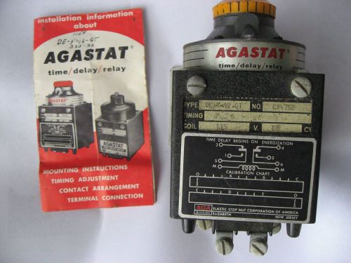 Agastat Time/Delay/Relay 115V 60C DE-Y-12-QT No. C94752