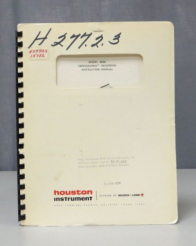 Houston Instrument Model 6550 Om nigraphic Recorder Instruction Manual