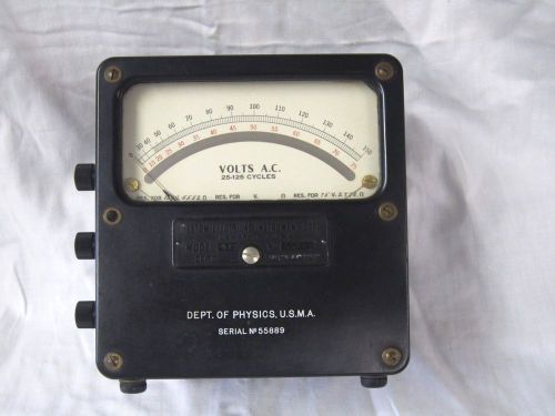 WESTON ELECTRICAL INSTRUMENT CORP. MODEL 433 VOLTS AC 25-125 CYCLES #55889