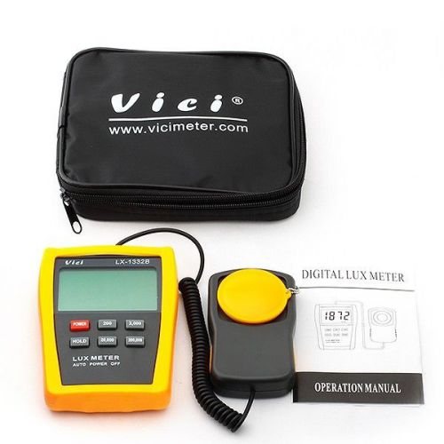 VICHY LX1332B Accurate 4 Range 200000 Lux Digital Light Meter Testers Luxmeter