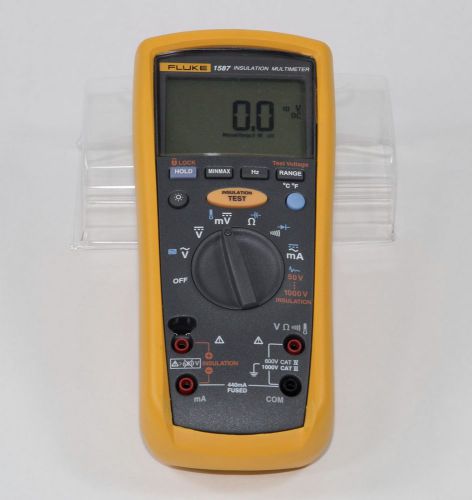 Fluke 1587 insulation multimeter, i400 clamp, mini ir thermometer and hard case for sale