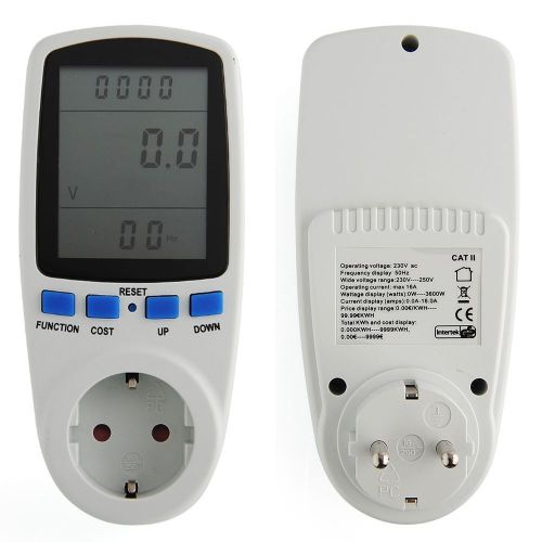 High quality eu plug power energy watt meter electricity usage analyzer monitor for sale