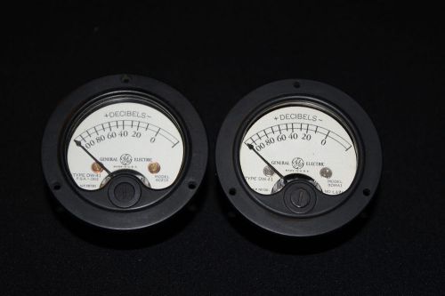 2 Vintage VU meters 0-100dB!!! General Electric! RARE!