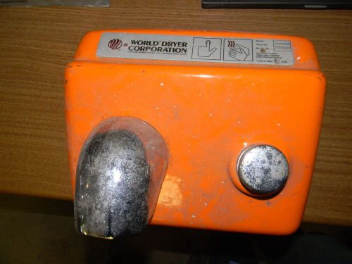 World Dryer Corporation Orange Hand Dryer Model A