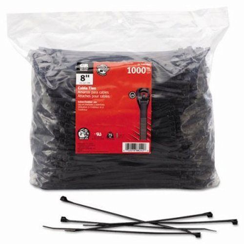 Gb Standard Cable Ties, 8&#034; Long, .17&#034; Wide, .055&#034; Thick, UV Blk (GDB46308UVBMN)