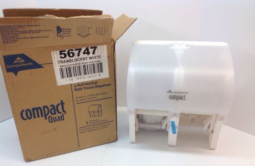 Georgia pacific 4-roll vertical bath tissue dispenser 1 dispenser 56747 for sale