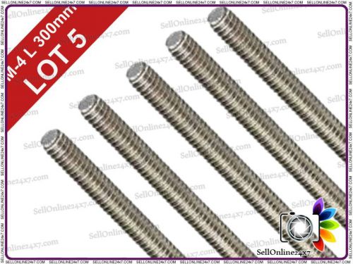 Client&#039;s choice 300 mm - a2 stainless steel threaded rods - lot of 5 for sale